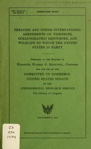 Tapa de Treaties and other international agreements on fisheries, oceanographic resources, and wildlife to which the United States is party