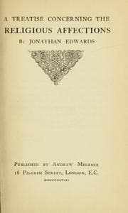 Tapa de A treatise concerning the religious affections