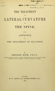 Tapa de The treatment of lateral curvature of the spine