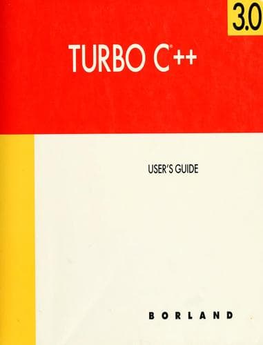 Tapa de Turbo C++ version 3.0 user's guide