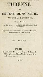Tapa de Turenne, ou, Un trait de modestie