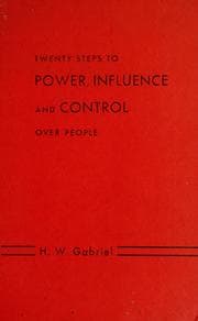 Tapa de Twenty steps to power, influence and control over people