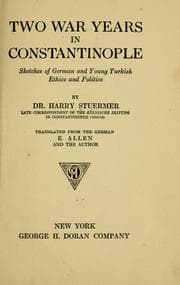 Tapa de Two war years in Constantinople
