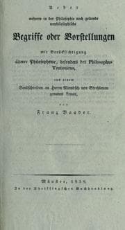 Tapa de Ueber mehrere in der Philosophie noch geltende unphilosophische Begriffe oder Vorstellungen, mit Berücksichtigung älterer Philosopheme, besonders des Philosophus Teutonicus