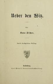 Tapa de Ueber den Witz