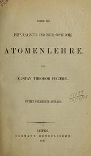 Tapa de Ueber die physikalische und philosophische Atomenlehre