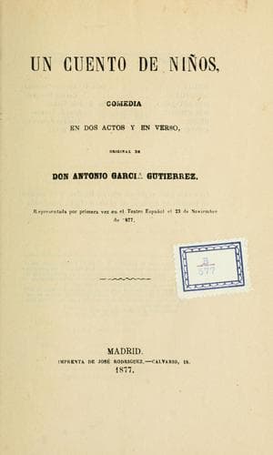 Tapa de Un cuento de niños
