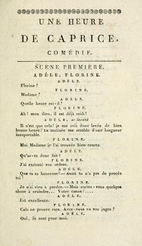 Tapa de Une heure de caprice