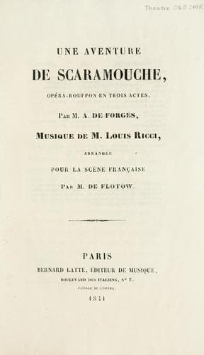 Tapa de Une aventure de Scaramouche