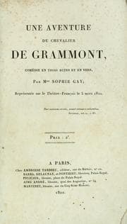 Tapa de Une aventure du chevalier de Grammont