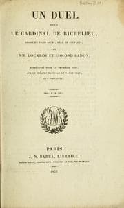 Tapa de Un duel sous le cardinal de Richelieu