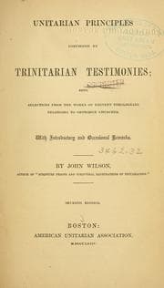 Tapa de Unitarian principles confirmed by Trinitarian testimonies