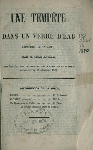 Tapa de Une tempéte dans un verre d'eau