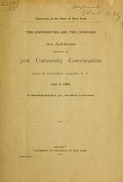 Tapa de The universities and the churches