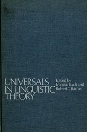 Tapa de Universals in linguistic theory