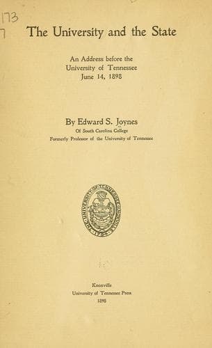 Tapa de The university and the state