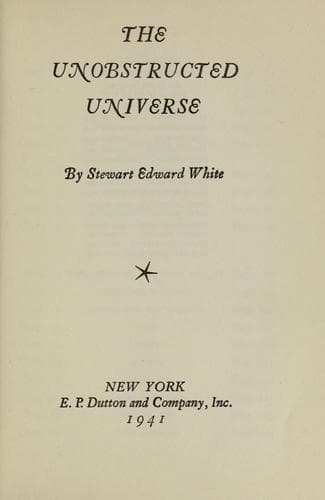 Tapa de The unobstructed universe