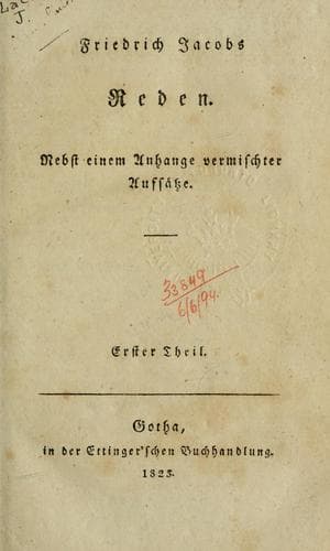 Tapa de Vermischte Schriften