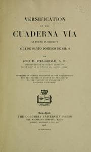 Tapa de Versification of the cauderna vía as found in Berceo's Vida de Santo Domingo de Silos