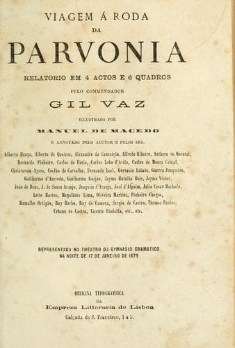 Tapa de Viagem á roda da Parvonia
