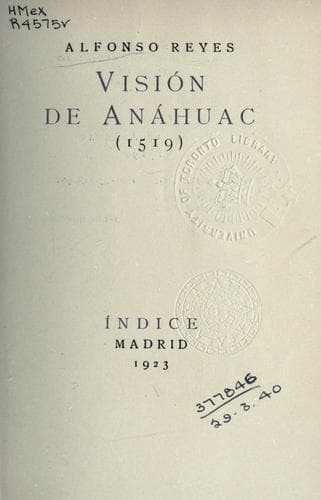 Tapa de Visión de Anáhuac
