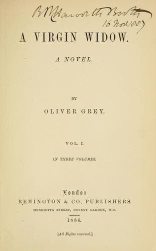 Tapa de A virgin widow