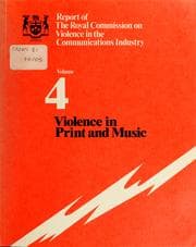 Tapa de Report of The Royal Commission on Violence in the Communications Industry