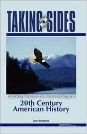 Tapa de Taking Sides: 20th Century American History (Taking Sides: Twentieth-Century American History)