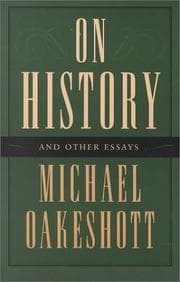 Tapa de On history and other essays