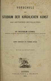 Tapa de Vorschule zum Studium der kirchlichen Kunst des deutschen Mittelalters