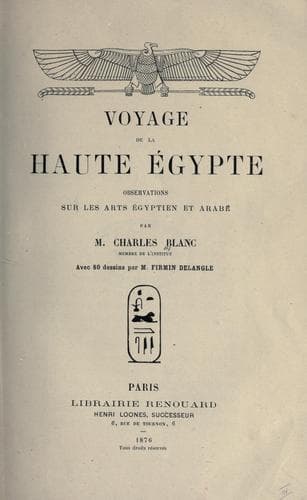 Tapa de Voyage de la haute Égypte