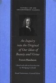 Tapa de An inquiry into the original of our ideas of beauty and virtue