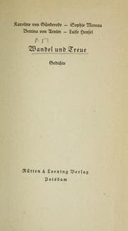 Tapa de Wandel und Treue