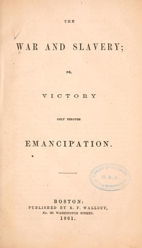 Tapa de The war and slavery