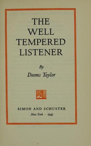 Tapa de The well tempered listener