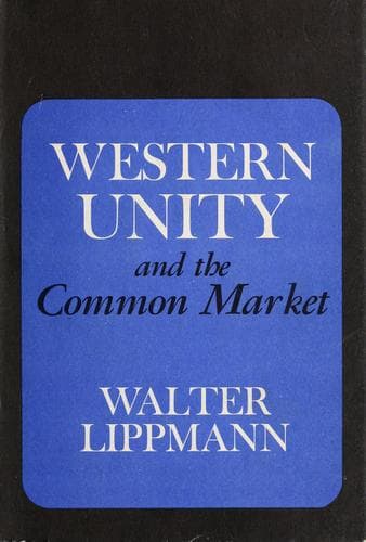 Tapa de Western unity and the Common Market