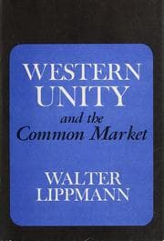 Tapa de Western unity and the Common Market