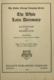 Tapa de The White Latin dictionary.