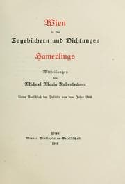 Tapa de Wien in den Tagebuchern und Dichtungen Hamerlings