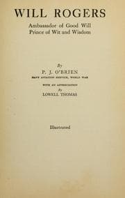 Tapa de Will Rogers, ambassador of good will, prince of wit and wisdom