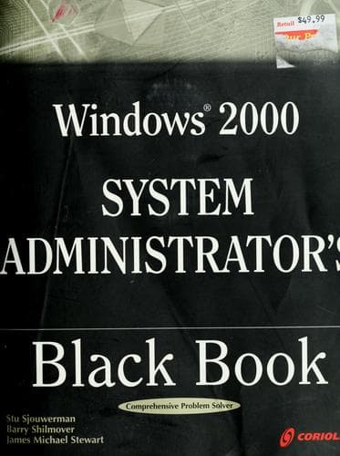 Tapa de Windows 2000 system administrator's black book