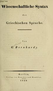 Tapa de Wissenschaftliche Syntax der griechischen Sprache