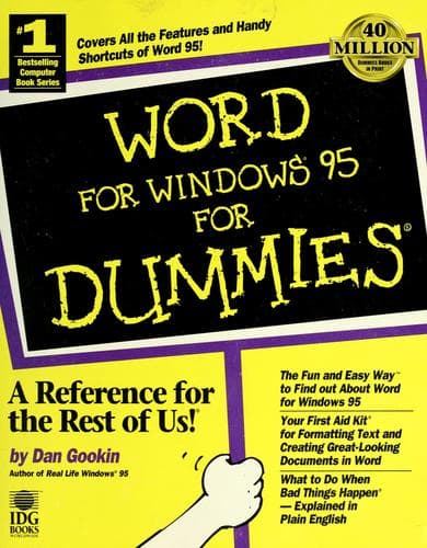 Tapa de Word for Windows 95 for dummies
