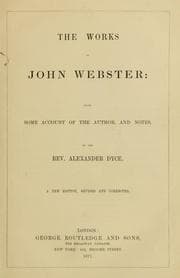 Tapa de The works of John Webster