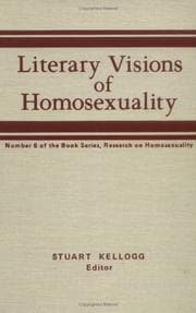 Tapa de Literary Visions of Homosexuality (Research on homosexuality) (Research on homosexuality)