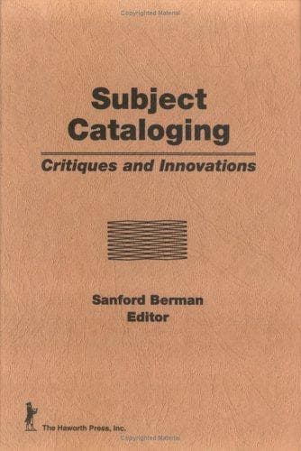 Tapa de Subject Cataloging