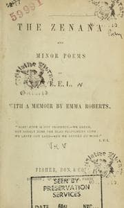 Tapa de The Zenana and minor poems