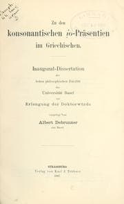 Tapa de Zu den konsonantischen io-Praesentien im Griechischen