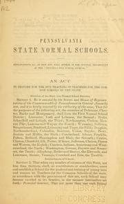 Tapa de Pennsylvania state normal schools ...