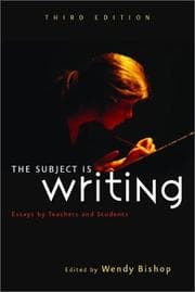 Tapa de The subject is writing
